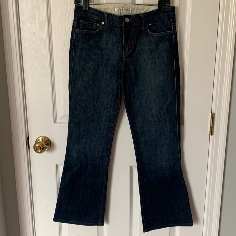 Joes Jeans Dark Blue Fit is Muse and Wash is Thompson Wide Leg Bootcut Sz 27